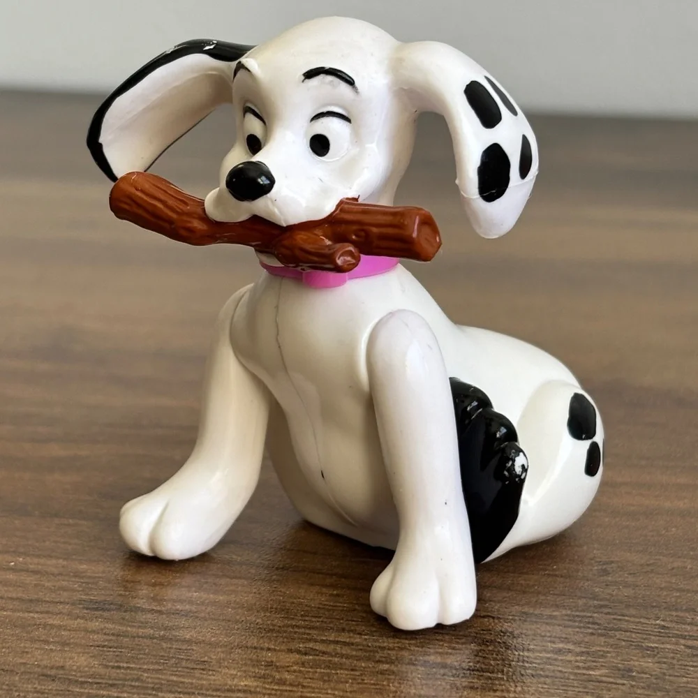 VINTAGE Disney 101 Dalmations Girl Dog Stick Toy Figure Collectible Cake Topper